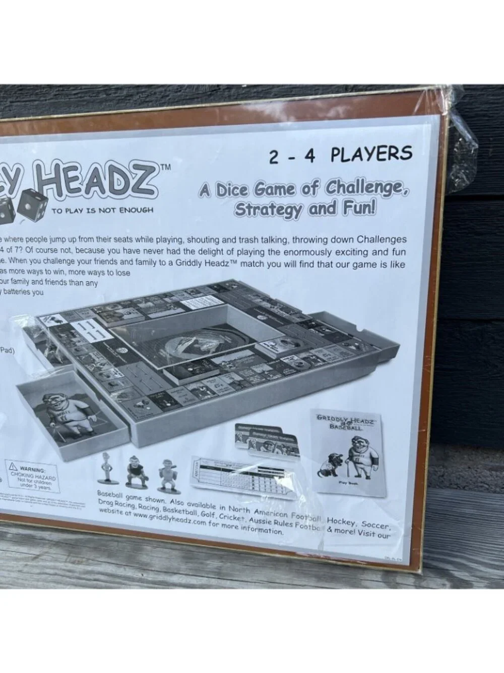RARE Griddly Headz Baseball Family Board Game 2005~New & Factory Sealed!